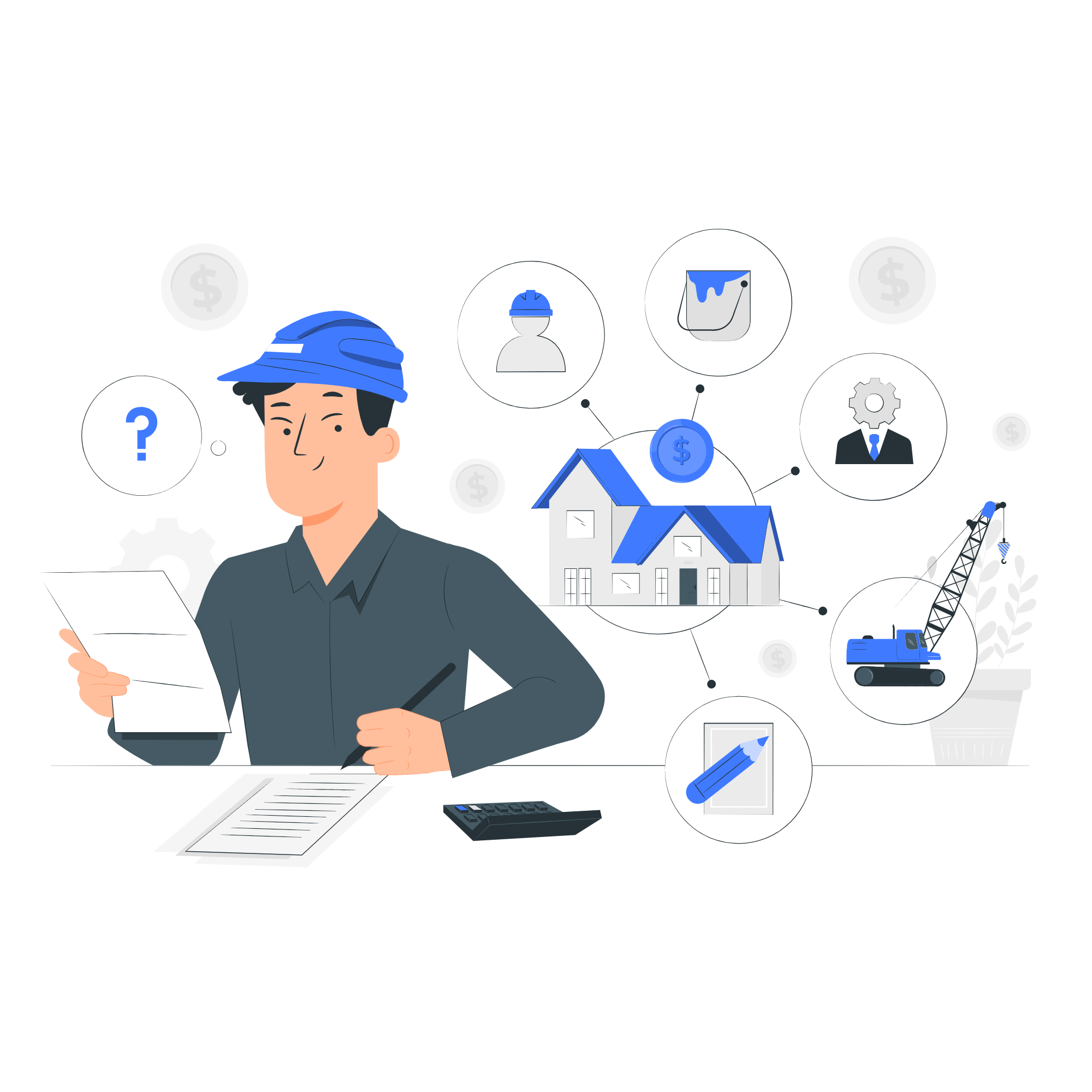 Illustration showing Properties Management